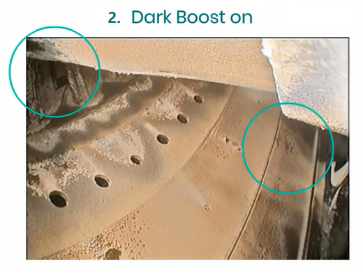 工業內窺鏡檢測圖像（啟用暗部增強）